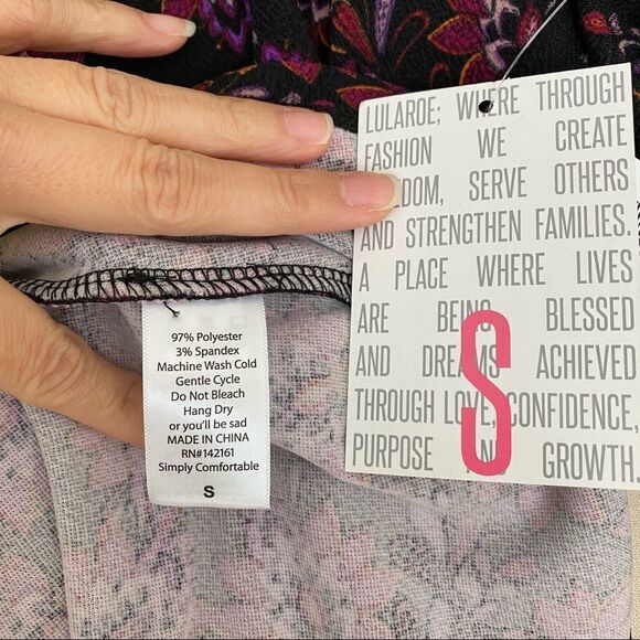 Lularoe Nicole Fit & Flare Floral Dress - Size Small - Picture 4 of 5